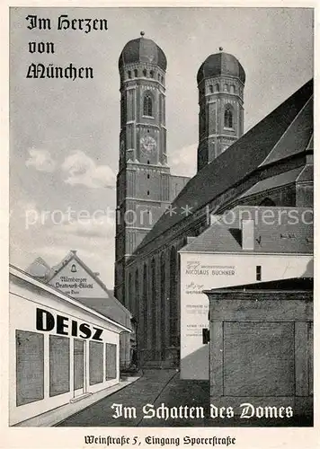 AK / Ansichtskarte Muenchen Im Schatten des Domes Deisz Handarbeiten Bauernhochzeit Muenchen