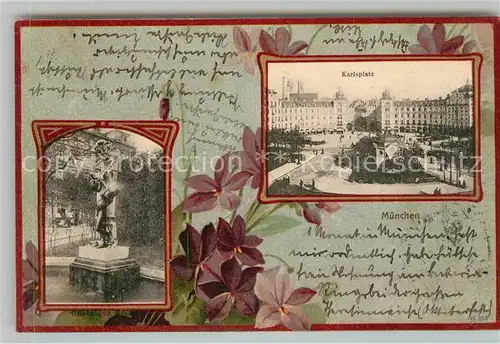 AK / Ansichtskarte Muenchen Gasteiger Brunnen Karlsplatz Muenchen