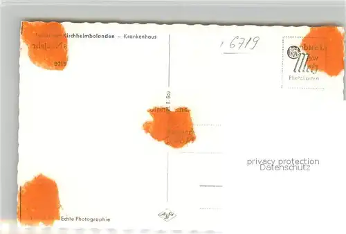 AK / Ansichtskarte Kirchheimbolanden Krankenhaus Kirchheimbolanden