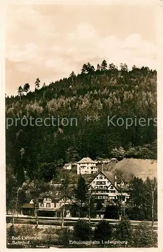 AK / Ansichtskarte Bad_Liebenzell Bahnhof Erholungsheim Ludwigsburg Bad_Liebenzell