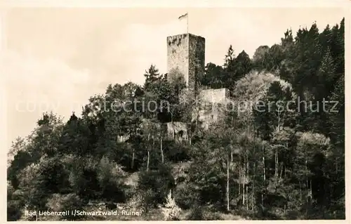 AK / Ansichtskarte Bad_Liebenzell Burgruine Kurort im Schwarzwald Bad_Liebenzell