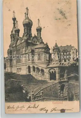 AK / Ansichtskarte Russische_Kirche_Kapelle Karlsbad  Russische_Kirche_Kapelle