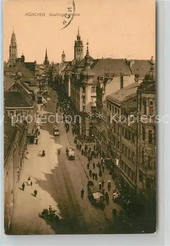 AK / Ansichtskarte Strassenbahn Muenchen Kaufingerstrasse  Strassenbahn