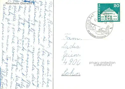 AK / Ansichtskarte Langenthal_BE Ferienheim Oberwald Langenthal BE