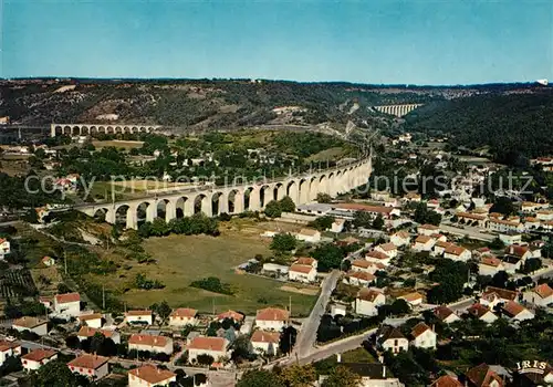 AK / Ansichtskarte Souillac Viaducs Fliegeraufnahme Souillac