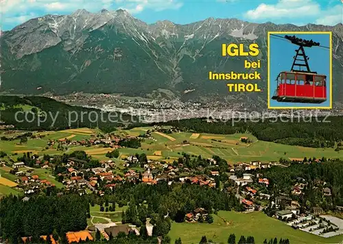 AK / Ansichtskarte Igls_Tirol Fliegeraufnahme Seilbahn Igls_Tirol