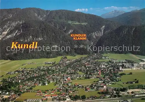 AK / Ansichtskarte Kundl Fliegeraufnahme Kundler Klamm Kundl