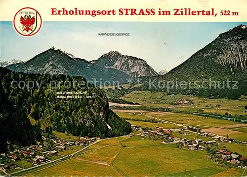 AK / Ansichtskarte Strass_Zillertal Fliegeraufnahme Strass_Zillertal