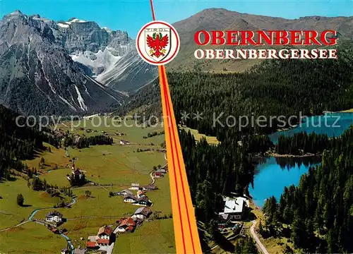 AK / Ansichtskarte Obernberg_Brenner Fliegeraufnahme Obernbergsee Obernberg Brenner