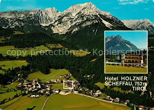 AK / Ansichtskarte Scheffau_Wilden_Kaiser Fliegeraufnahme Hotel Holzner  Scheffau_Wilden_Kaiser