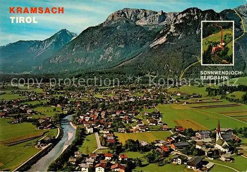 AK / Ansichtskarte Kramsach Fliegeraufnahme Sonnwendjoch Bergbahn Kramsach