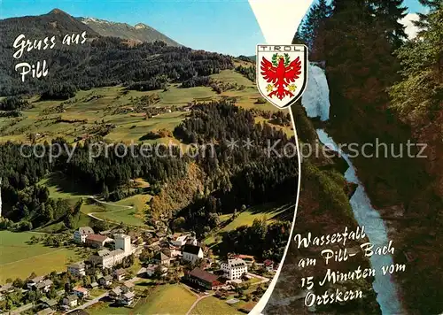 AK / Ansichtskarte Pill_Tirol Fliegeraufnahme Wasserfall am Pill Bach Pill_Tirol