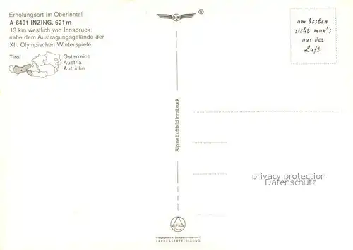 AK / Ansichtskarte Inzing_Tirol Fliegeraufnahme Inzing Tirol