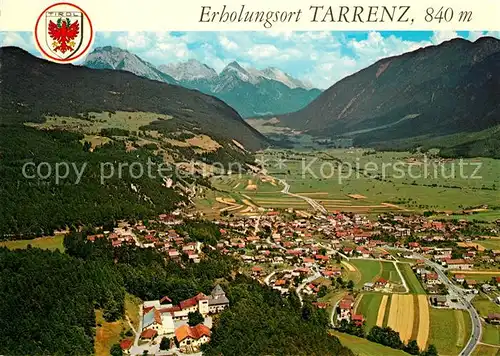 AK / Ansichtskarte Tarrenz Fliegeraufnahme mit Gurgltal und Mieminger Kette Tarrenz