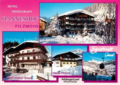 AK / Ansichtskarte Filzmoos Hotel Restaurant Hanneshof Filzmoos