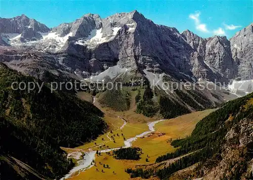 AK / Ansichtskarte Hinterriss_Tirol Fliegeraufnahme Gasthof Eng Karwendelgebirge Hinterriss Tirol