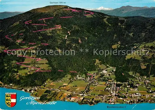 AK / Ansichtskarte Bodensdorf_Ossiacher_See Fliegeraufnahme Seepartie Bodensdorf_Ossiacher_See