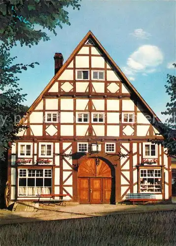 AK / Ansichtskarte Himmighausen Historische Gaststaette Kukuk Fachwerk Himmighausen