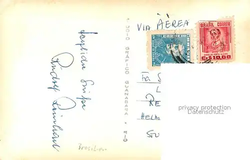 AK / Ansichtskarte Rio_de_Janeiro Fliegeraufnahme Rio_de_Janeiro