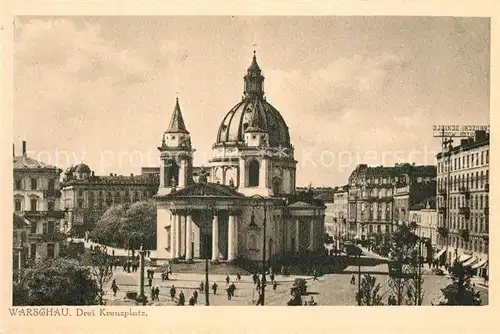 AK / Ansichtskarte Warschau_Masowien Drei Kreuz Platz Warschau Masowien