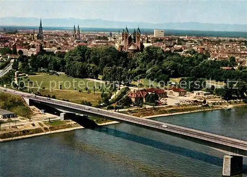 AK / Ansichtskarte Speyer_Rhein Fliegeraufnahme Speyer Rhein