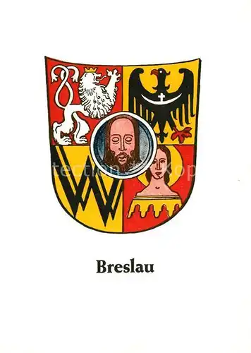 AK / Ansichtskarte Breslau_Niederschlesien Stadtwappen Breslau_Niederschlesien