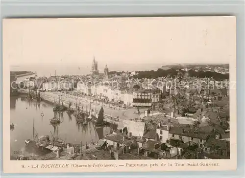AK / Ansichtskarte La_Rochelle_Charente Maritime Panorama pris de la Tour Saint Sauveur La_Rochelle