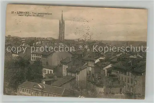 AK / Ansichtskarte Limoges_Haute_Vienne Vue panoramique vers lEglise St Michel Limoges_Haute_Vienne