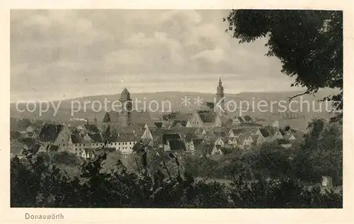 AK / Ansichtskarte Donauwoerth Stadtpanorama mit Kirchen Donauwoerth