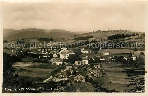 AK / Ansichtskarte Freyung Panorama mit Kreuzberg Freyung