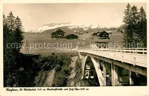 AK / Ansichtskarte Riezlern_Kleinwalsertal_Vorarlberg Breitachbruecke mit Hochifen Riezlern_Kleinwalsertal