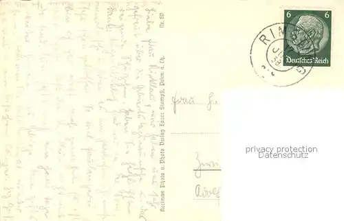 AK / Ansichtskarte Rimsting Ortsansicht mit Kirche Alpenpanorama Rimsting