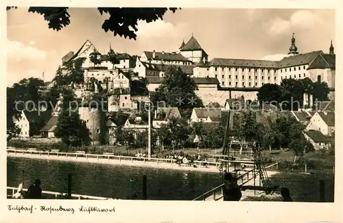 AK / Ansichtskarte Sulzbach Rosenberg Freibad Blick zum Schloss Sulzbach Rosenberg