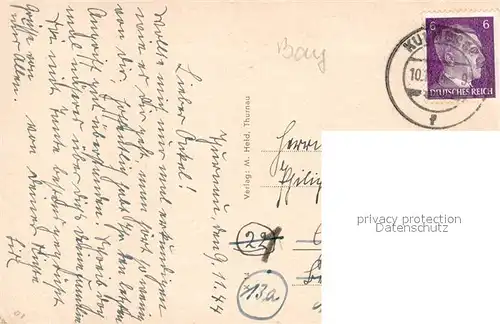 AK / Ansichtskarte Thurnau Partie am Aubach Kirche Thurnau