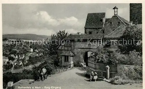 AK / Ansichtskarte Rothenfels_Unterfranken Burg Eingang Rothenfels Unterfranken