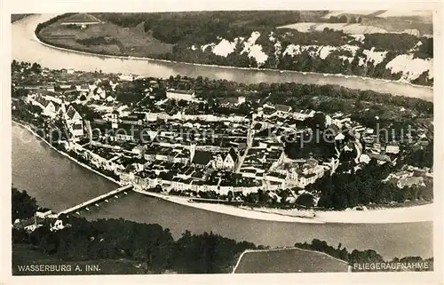AK / Ansichtskarte Wasserburg_Inn Fliegeraufnahme Wasserburg Inn