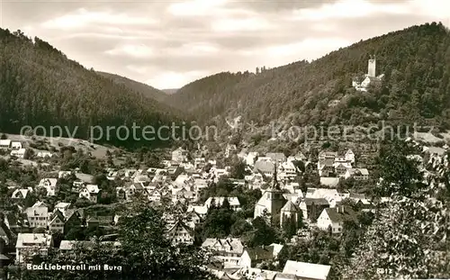 AK / Ansichtskarte Bad_Liebenzell Panorama Kurort im Schwarzwald mit Burg Bad_Liebenzell