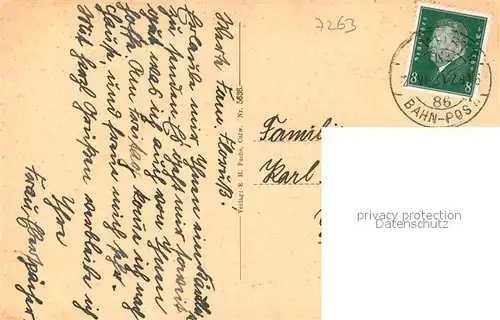 AK / Ansichtskarte Bad_Liebenzell Ortsansicht mit Kirche und Burgruine Bad_Liebenzell