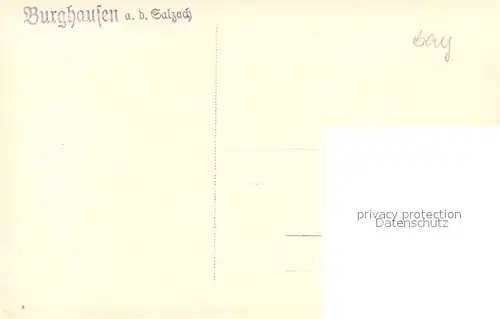 AK / Ansichtskarte Burghausen_Salzach Burg Stadtmauer Burghausen Salzach