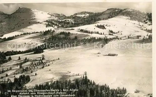 AK / Ansichtskarte Steibis Skiparadies Allgaeuer Alpen Abfahrt vom Einegundkopf Steibis