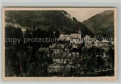 AK / Ansichtskarte Bad_Liebenzell Ortsansicht mit Kirche Kurort im Schwarzwald Bad_Liebenzell