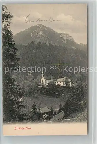 AK / Ansichtskarte Birkenstein Blick zur Kirche Alpen Birkenstein