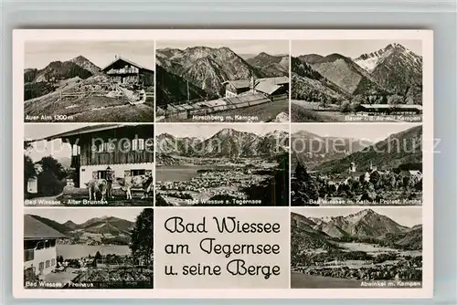 AK / Ansichtskarte Bad_Wiessee und seine Berge Tegernsee Bad_Wiessee