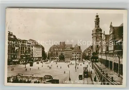 AK / Ansichtskarte Leipzig Markt mit Untergruntmesshaus Leipzig