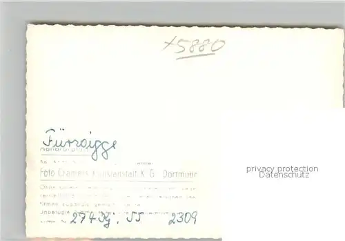 AK / Ansichtskarte Fuerwiggetalsperre Gasthaus zur Talsperre Fuerwiggetalsperre