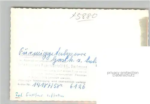 AK / Ansichtskarte Fuerwiggetalsperre Gasthaus zur Talsperre Fuerwiggetalsperre