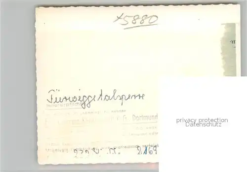 AK / Ansichtskarte Fuerwiggetalsperre Stausee Fuerwiggetalsperre