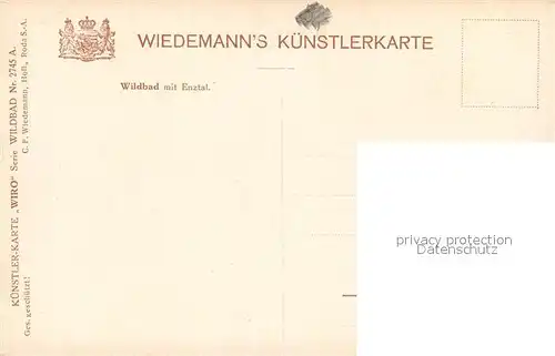 AK / Ansichtskarte Verlag_Wiedemann_WIRO_Nr. 2745 A Wildbad Enztal  Verlag_Wiedemann_WIRO_Nr.