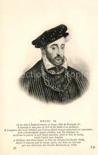 AK / Ansichtskarte Adel_Frankreich Henri II Adel Frankreich