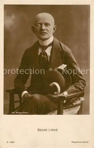 AK / Ansichtskarte Schauspieler Oskar Linke  Schauspieler
